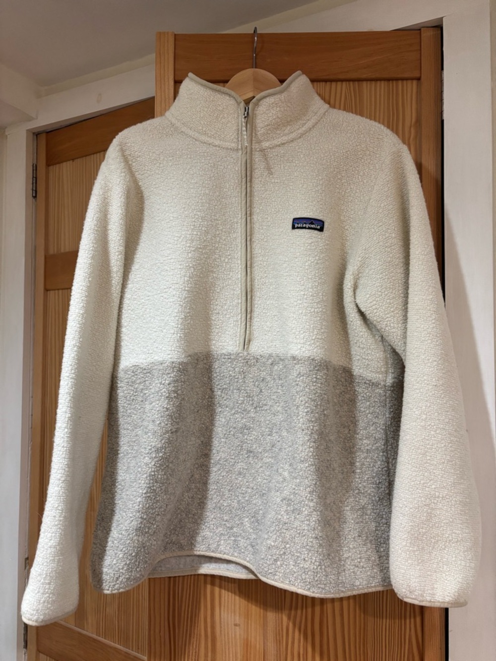 Patagonia Cream Sherpa Half-Zip Pullover
